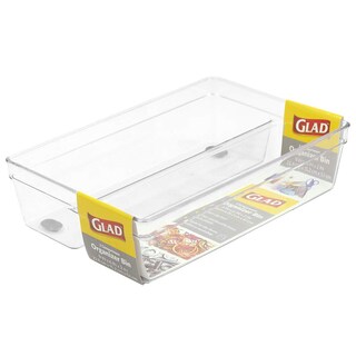 Foto 5 | Foto 5 | Bandeja De Almacenamiento Glad Heavy Duty Con 2 Compartimentos Transparente - Venta Internacional.