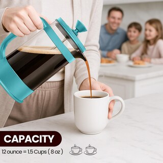 Foto 6 | Foto 6 | Máquina De Café Espresso Utopia Kitchen De French Press 350 Ml Color Aguamarina - Venta Internacional.