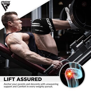 Foto 3 | Foto 3 | Rodilleras Rdx Para Levantamiento De Pesas Levantamiento De Potencia Prensa De Piernas Gimnasio - Venta Internacional.
