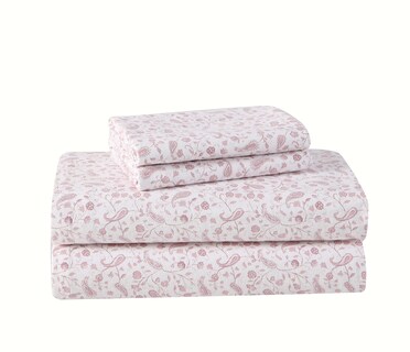 Foto 3 | Foto 3 | Juego De Sábanas Laura Ashley Algodón Completo Franela Cachemir Rosa - Venta Internacional.