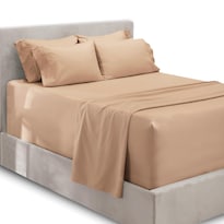 Juego De Sábanas Hearth & Harbor Luxury Soft Split King Taupe - Venta Internacional.