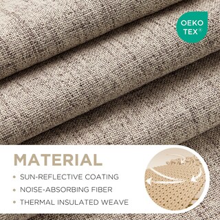 Foto 2 | Foto 2 | Cortinas Opacas Joydeco De Lino Natural 229 X 229 Cm 2 Paneles - Venta Internacional.