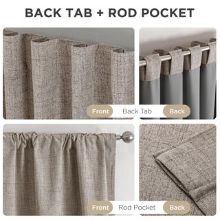 Foto 6 | Foto 6 | Cortinas Opacas Joydeco De Lino Natural 229 X 229 Cm 2 Paneles - Venta Internacional.