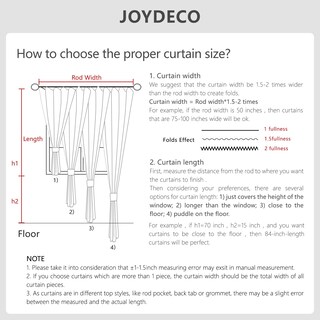 Foto 7 | Foto 7 | Cortinas Opacas Joydeco De Lino Natural 229 X 229 Cm 2 Paneles - Venta Internacional.