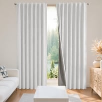 Cortinas Opacas Joydeco De Lino Natural 132 X 160 Cm 2 Paneles - Venta Internacional.