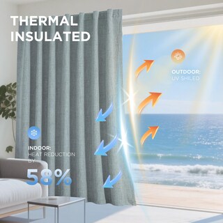 Foto 4 | Foto 4 | Cortinas Opacas Joydeco De Lino Natural 132 X 229 Cm 2 Paneles - Venta Internacional.