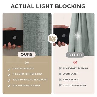 Foto 6 | Foto 6 | Cortinas Opacas Joydeco De Lino Natural 132 X 229 Cm 2 Paneles - Venta Internacional.