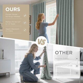 Foto 7 | Foto 7 | Cortinas Opacas Joydeco De Lino Natural 132 X 229 Cm 2 Paneles - Venta Internacional.