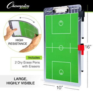 Foto 3 | Foto 3 | Portapapeles De Borrado En Seco Champion Sports Coaching Lacrosse - Venta Internacional.