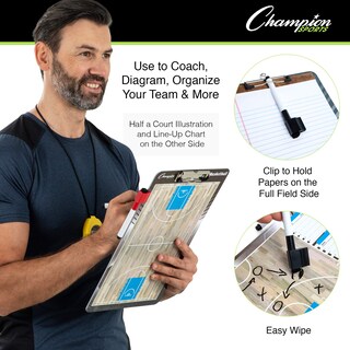 Foto 4 | Foto 4 | Portapapeles De Borrado En Seco Champion Sports Coaching Baloncesto - Venta Internacional.
