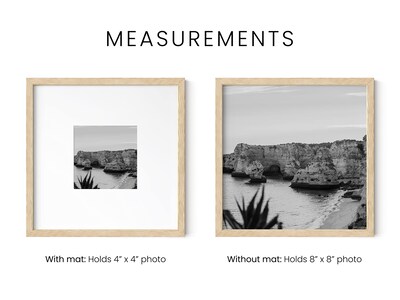 Foto 4 | Foto 4 | Marco De Fotos Haus And Hues De Madera De Roble Beige De 20 X 20 Cm Con Plexiglás - Venta Internacional.