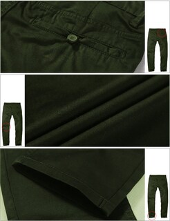 Foto 5 | Foto 5 | Pantalones A Juego Para Hombre Ajustados Cónicos Elásticos Casuales Color Verde Militar - Venta Internacional.