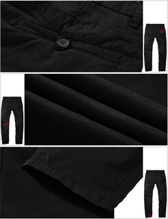 Foto 6 | Foto 6 | Pantalones A Juego Para Hombre Ajustados Cónicos Elásticos Casuales 8103 Negros - Venta Internacional.