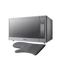 Combo Microondas Panasonic Nn-st96lsrph Inverter De 62 Litros (2.2ft³ / 1200w) Color: Gris + Guante Cocina.