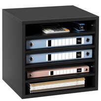 Organizadores De Literatura Vevor Con 5 Compartimentos Madera Color Negro - Venta Internacional.