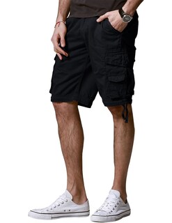 Foto 4 | Foto 4 | Cargo Short Match Comfort Para Hombre Negro Y Gris Talla L/32 - Venta Internacional.
