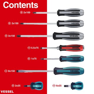 Foto 2 | Foto 2 | Juego De Destornilladores Vessel Megadora Impacta 8 Piezas - Venta Internacional.