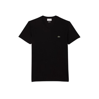Foto 6 | Foto 6 | Camiseta Lacoste Para Hombre Manga Corta Cuello En V Algodón Pima Negra - Venta Internacional.