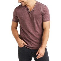 Camiseta Lucky Brand Venice Burnout Con Cuello De Muesca Para Hombre - Venta Internacional.
