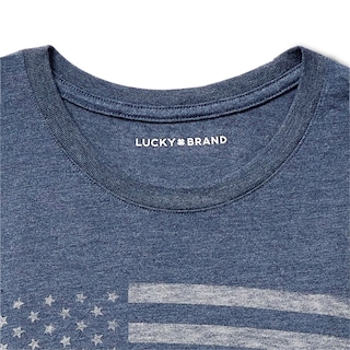 Foto 4 | Foto 4 | Camiseta Lucky Brand Usa Flag Para Hombre American Navy - S - Venta Internacional.