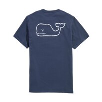 Camiseta Vineyard Vines Para Hombre Manga Corta Vintage Color Azul Ballena - Venta Internacional.