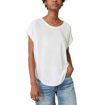 Camisa Lucky Brand Para Mujer Color Blanco Brillante - Venta Internacional.