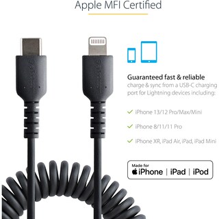 Foto 6 | Foto 6 | Cable Usb C A Lightning Startech.com Mfi De 50 Cm Negro - Venta Internacional.