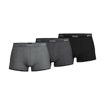Calzoncillos De Algodón Boss Hugo Para Hombre Paquete De 3 Color Gris Carbón Y Negro - Venta Internacional.