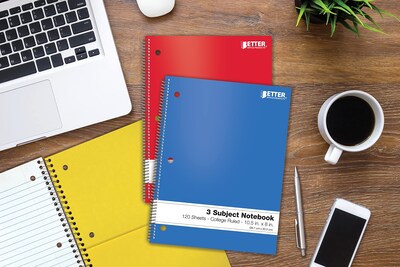 Foto 5 | Foto 5 | Cuadernos En Espiral Better Office Products De 3 Temas Paquete De 6 - Venta Internacional.