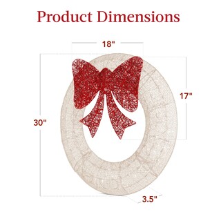 Foto 7 | Foto 7 | Corona De Navidad Best Choice Products Preiluminada 76 Cm Led - Venta Internacional.