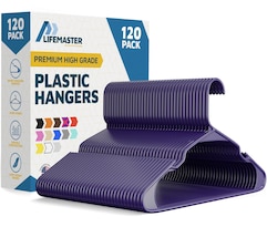 Perchas Para Ropa Lifemaster Heavy Duty Color Morado Paquete De 120 - Venta Internacional.