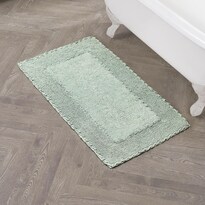 Alfombra De Baño Laura Ashley Con Borde Con Volantes Color Verde Salvia 70 X 115 Cm - Venta Internacional.