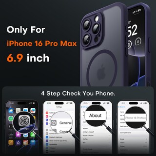 Foto 2 | Foto 2 | Funda De Teléfono Tocol Para Iphone 16 Pro Max Magsafe Midnight Purple - Venta Internacional.