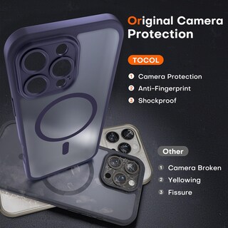 Foto 5 | Foto 5 | Funda De Teléfono Tocol Para Iphone 16 Pro Max Magsafe Midnight Purple - Venta Internacional.