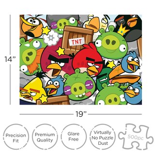 Foto 2 | Foto 2 | Puzle Aquarius Angry Birds 500 Piezas 14 X 19 Cm Sin Reflejos - Venta Internacional.