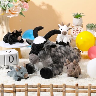 Foto 3 | Foto 3 | Juego De Peluche De Cabra De Peluche Hydren De 18 Pulgadas Con 4 Bebés - Venta Internacional.