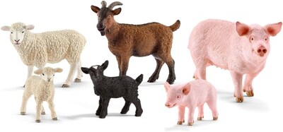 Foto 1 | Foto 1 | Paquete De 6 Animales De Granja Toy Schleich Farm World Con Ovejas Y Cabras - Venta Internacional.