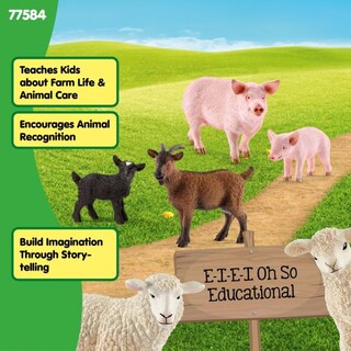 Foto 2 | Foto 2 | Paquete De 6 Animales De Granja Toy Schleich Farm World Con Ovejas Y Cabras - Venta Internacional.