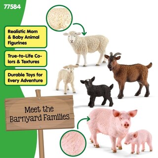 Foto 3 | Foto 3 | Paquete De 6 Animales De Granja Toy Schleich Farm World Con Ovejas Y Cabras - Venta Internacional.