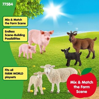Foto 4 | Foto 4 | Paquete De 6 Animales De Granja Toy Schleich Farm World Con Ovejas Y Cabras - Venta Internacional.