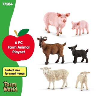 Foto 5 | Foto 5 | Paquete De 6 Animales De Granja Toy Schleich Farm World Con Ovejas Y Cabras - Venta Internacional.