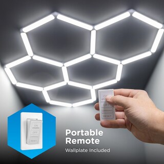 Foto 5 | Foto 5 | Lámpara Led De Techo Enbrighten Ultrabrite Hexagon Garage Paquete De 24 - Venta Internacional.