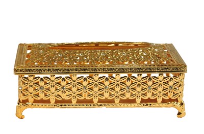 Foto 2 | Foto 2 | Funda Para Pañuelos Color Dorado Intenso Hecha A Mano 25 X 7 5 Cm - Venta Internacional.