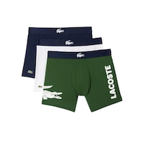 Calzoncillos Tipo Bóxer Lacoste De Algodón Elástico Con Estampado De Cocodrilo Grande Paquete De 3 - Venta Internacional.