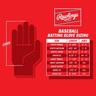 Foto 7 | Foto 7 | Guantes De Bateo De Béisbol Rawlings Workhorse Funburst Youth Xl - Venta Internacional.