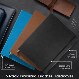 Foto 5 | Foto 5 | Cuaderno Maleden College Ruled A4 De Piel Tapa Dura 192 Peniques - Venta Internacional.