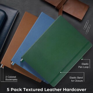 Foto 5 | Foto 5 | Cuaderno Maleden College Ruled A4 De Piel Tapa Dura 192 Peniques - Venta Internacional.