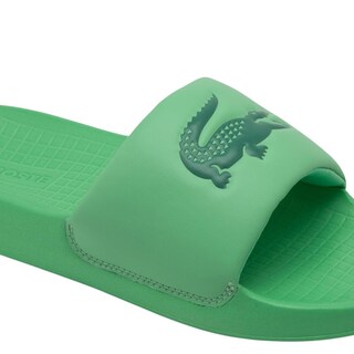 Foto 2 | Foto 2 | Slide Lacoste Serve 1.0 Para Hombre Cocodrilo Amarillo Y Blanco Talla 6 - Venta Internacional.