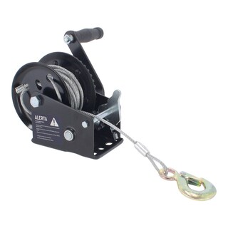 Foto 2 | Foto 2 | Malacate Manual Con Manivela 544 Kg Tc0847 Toolcraft | Winch De Arrastre Con Cable De Acero Y Trinquete De Seguridad