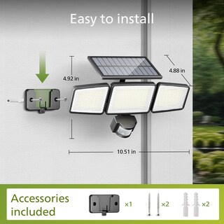 Foto 5 | Foto 5 | Luz Solar De Seguridad Philips 302 Led 1200 Lm Con Sensor Pir Ip65 - Venta Internacional.